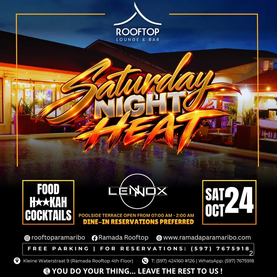 Flyer for Saturday Night Heat