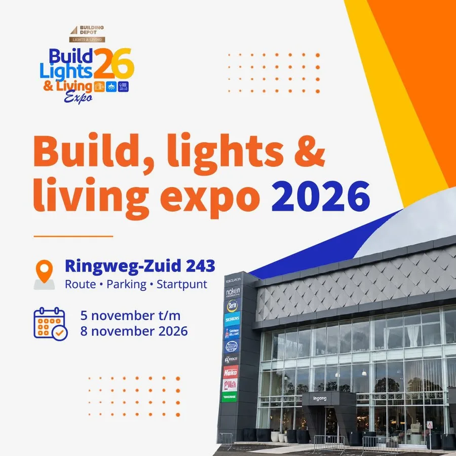 Flyer for Build, Lights & Living Expo