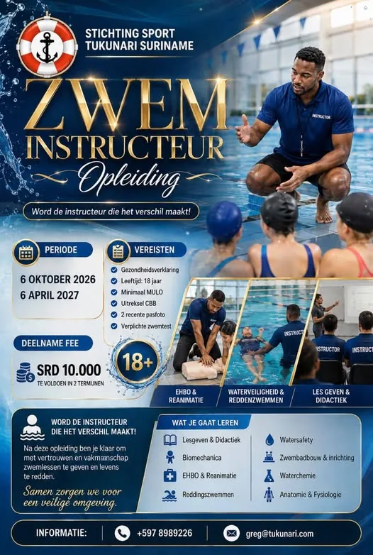 Zwemschool Tukunari in Paramaribo