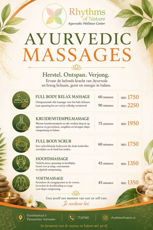 Rhythms of Nature Ayurveda Wellness Center in Paramaribo