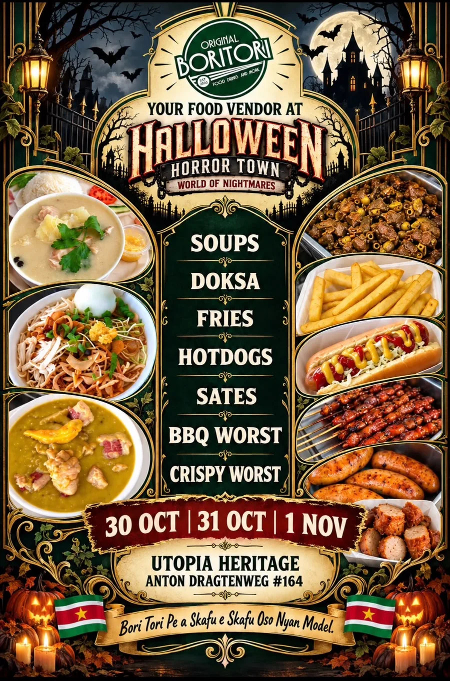 Flyer for Halloween Horror Town