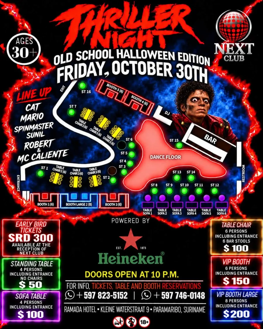 Flyer for Thriller Night