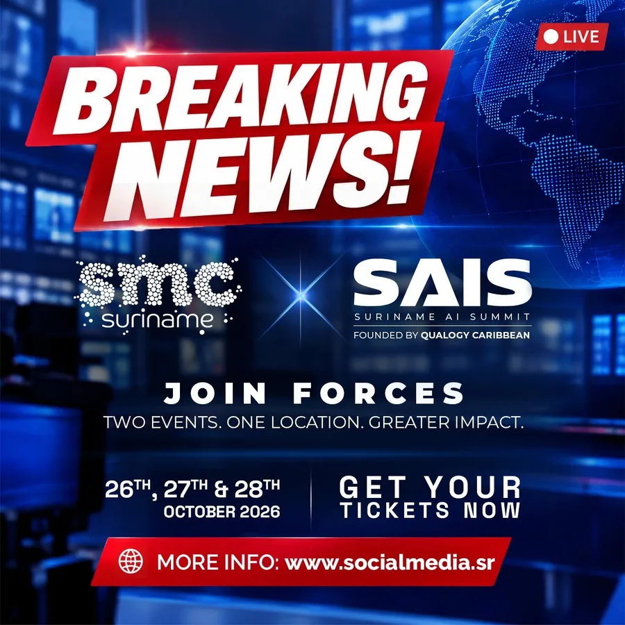 Flyer for Social Media Conference & Suriname AI Summit